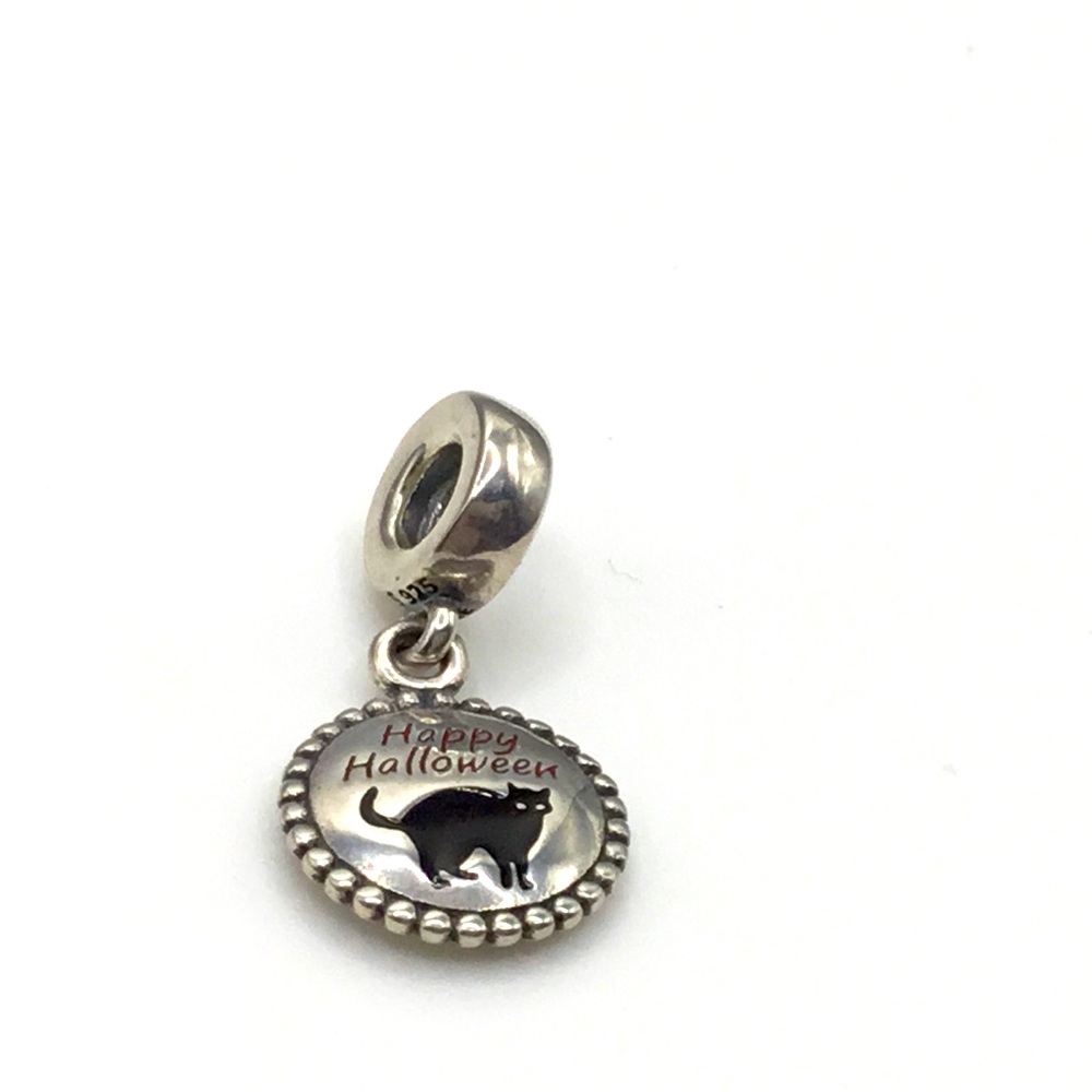 Pandora Black Cat Halloween Charm